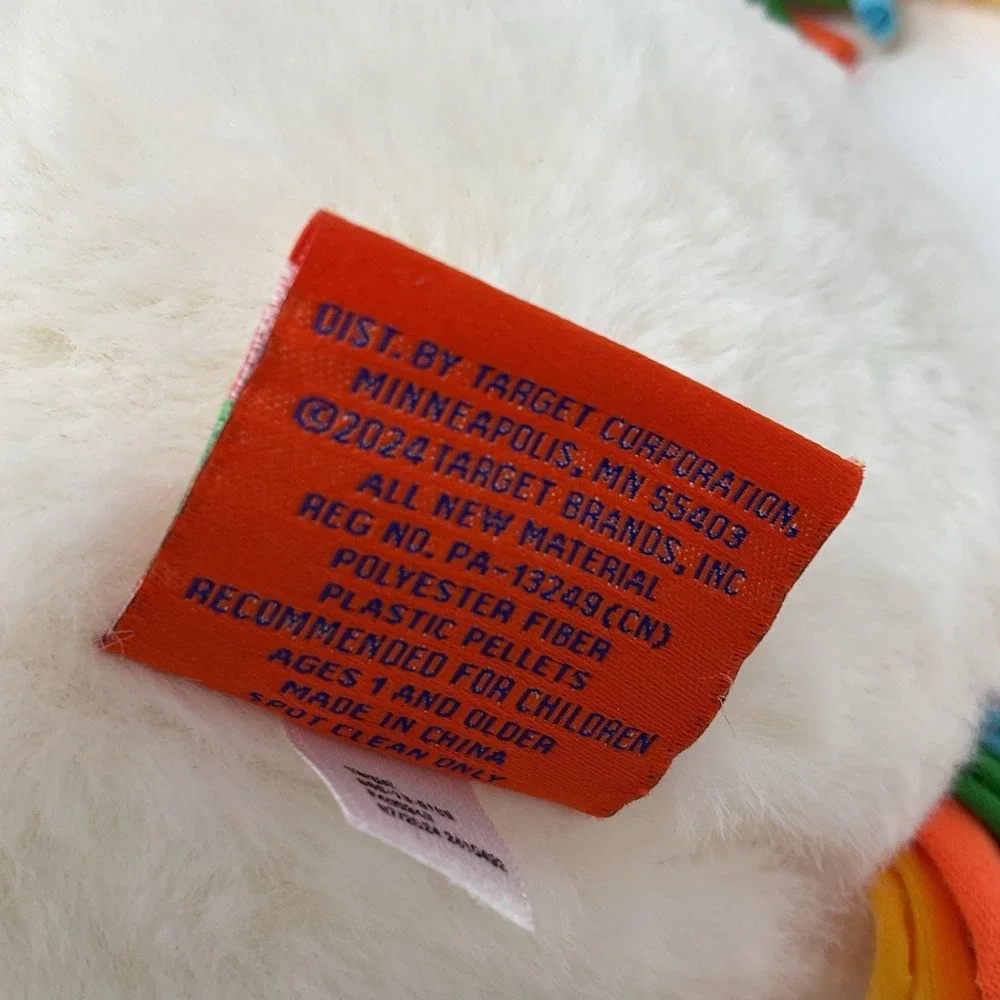 Giggle Scape‎ Target Unicorn White Plush Stuffed Animal Rainbow Mane